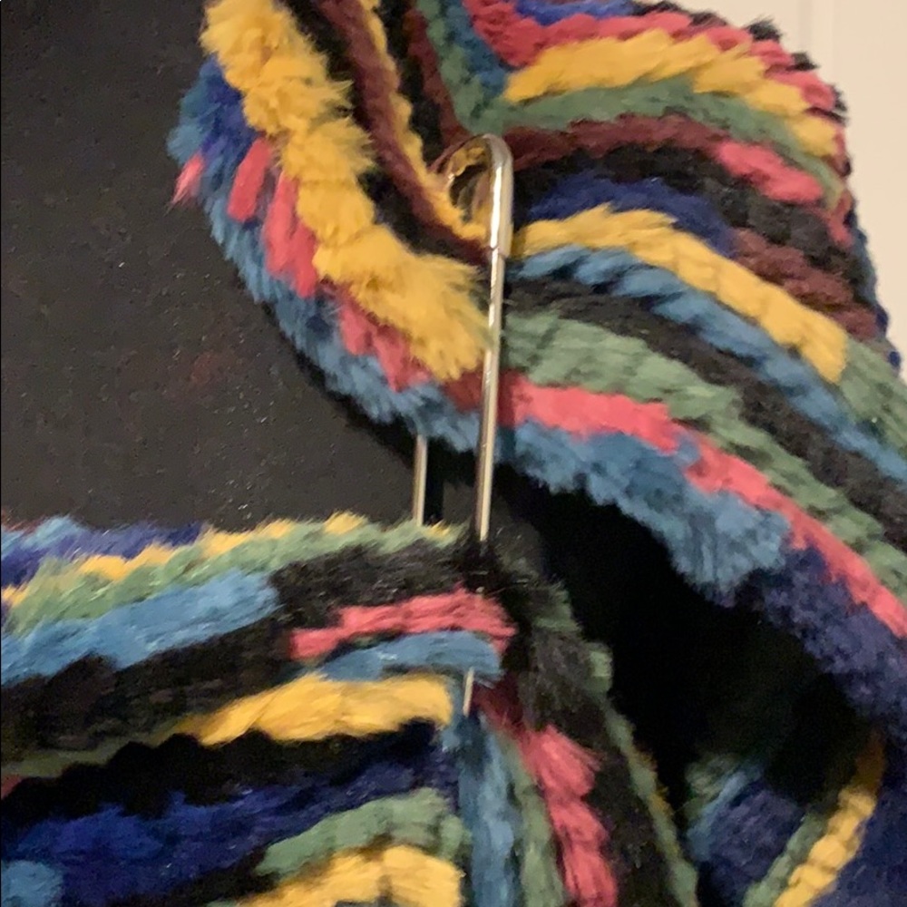 Multi Color Genuine Rabbit Fur Wrap - image 4